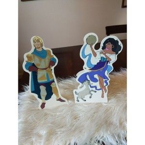 Hallmark Disney's Hunchback1990s Esmeralda & Phoebus Cardboard cutout paper